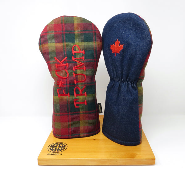 Keyhole Driver Headcover, Canada Maple Tartan & Denim