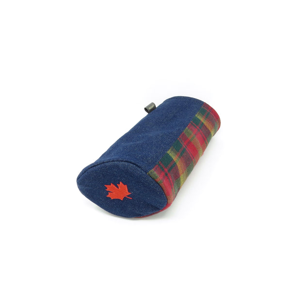 Pipe Style Driver Headcover - Canada Maple Tartan & Denim