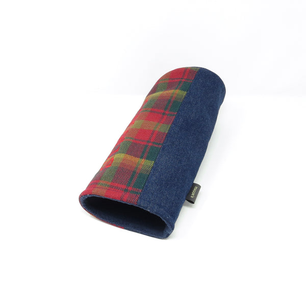 Pipe Style Driver Headcover - Canada Maple Tartan & Denim