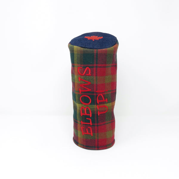 Pipe Style Driver Headcover - Canada Maple Tartan & Denim