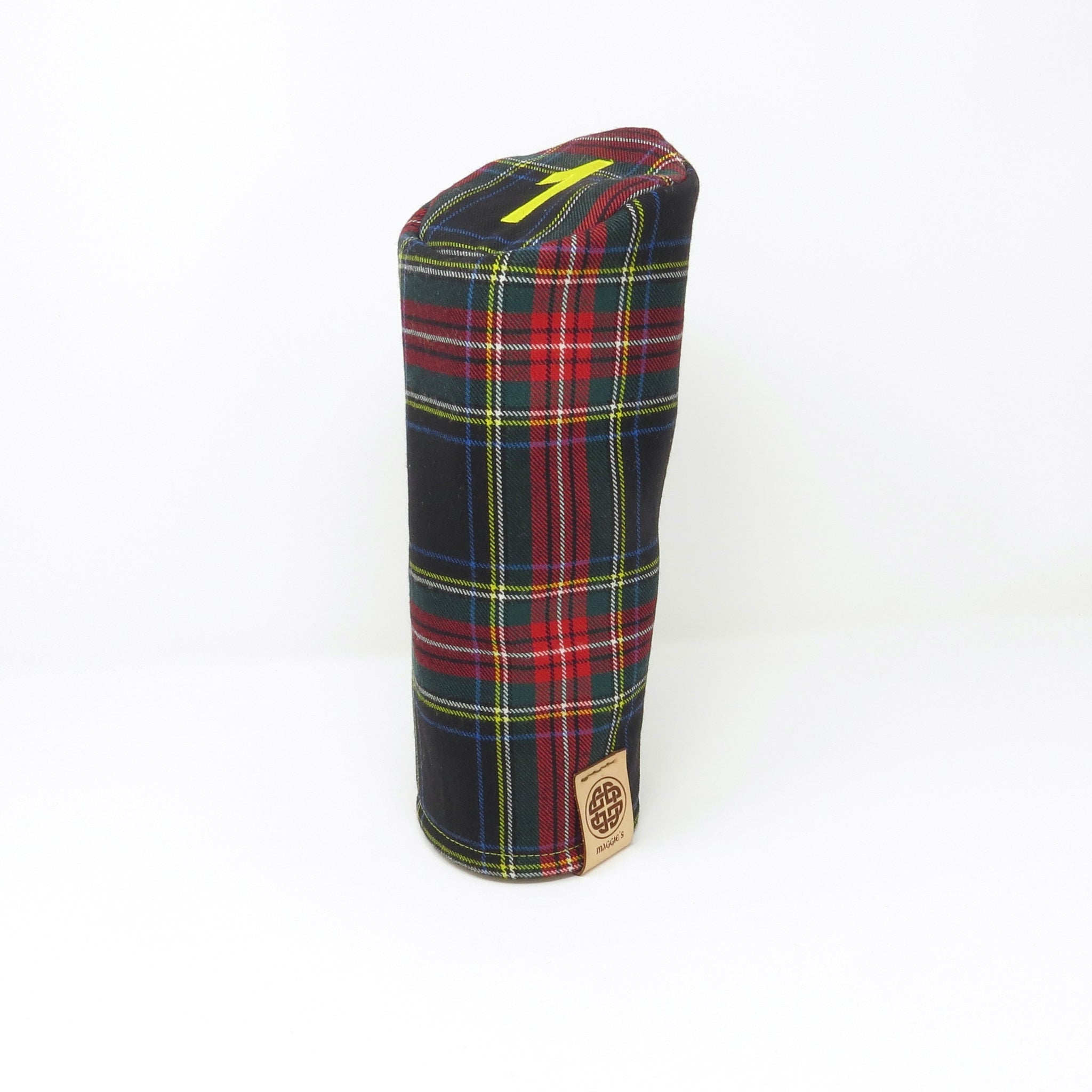 NEW Pipe Style Driver Headcover - Black Stuart Tartan