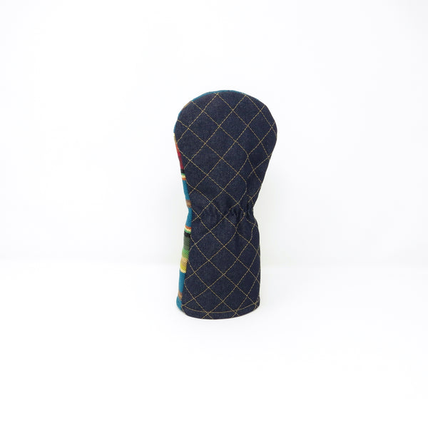 Keyhole Fairway Wood Headcover, Tribal & Denim