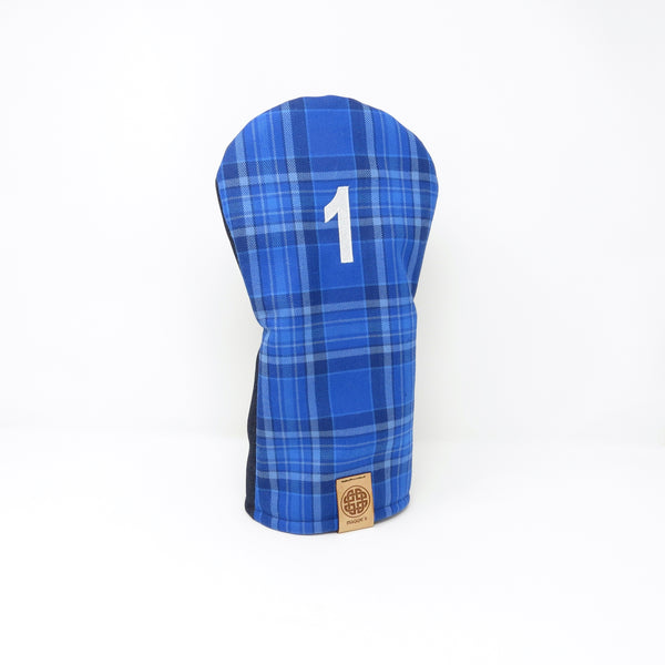 Driver Headcover, Skye Blue Tartan   Keyhole Style