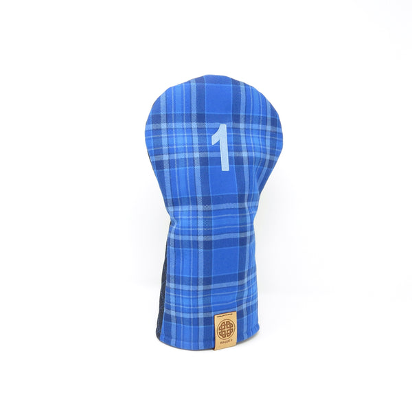 Driver Headcover, Skye Blue Tartan   Keyhole Style