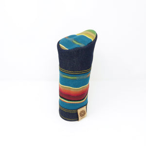 PIPE Style Fairway Wood Headcover, TRIBAL & Denim