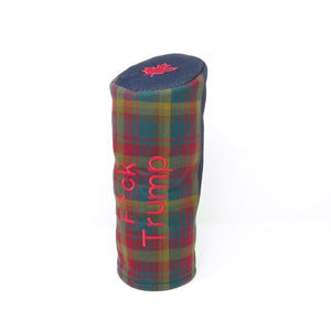 Pipe Style Driver Headcover - Canada Maple Tartan & Denim