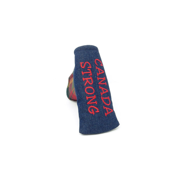 Putter Cover, Blade - CANADA MAPLE Tartan & Denim