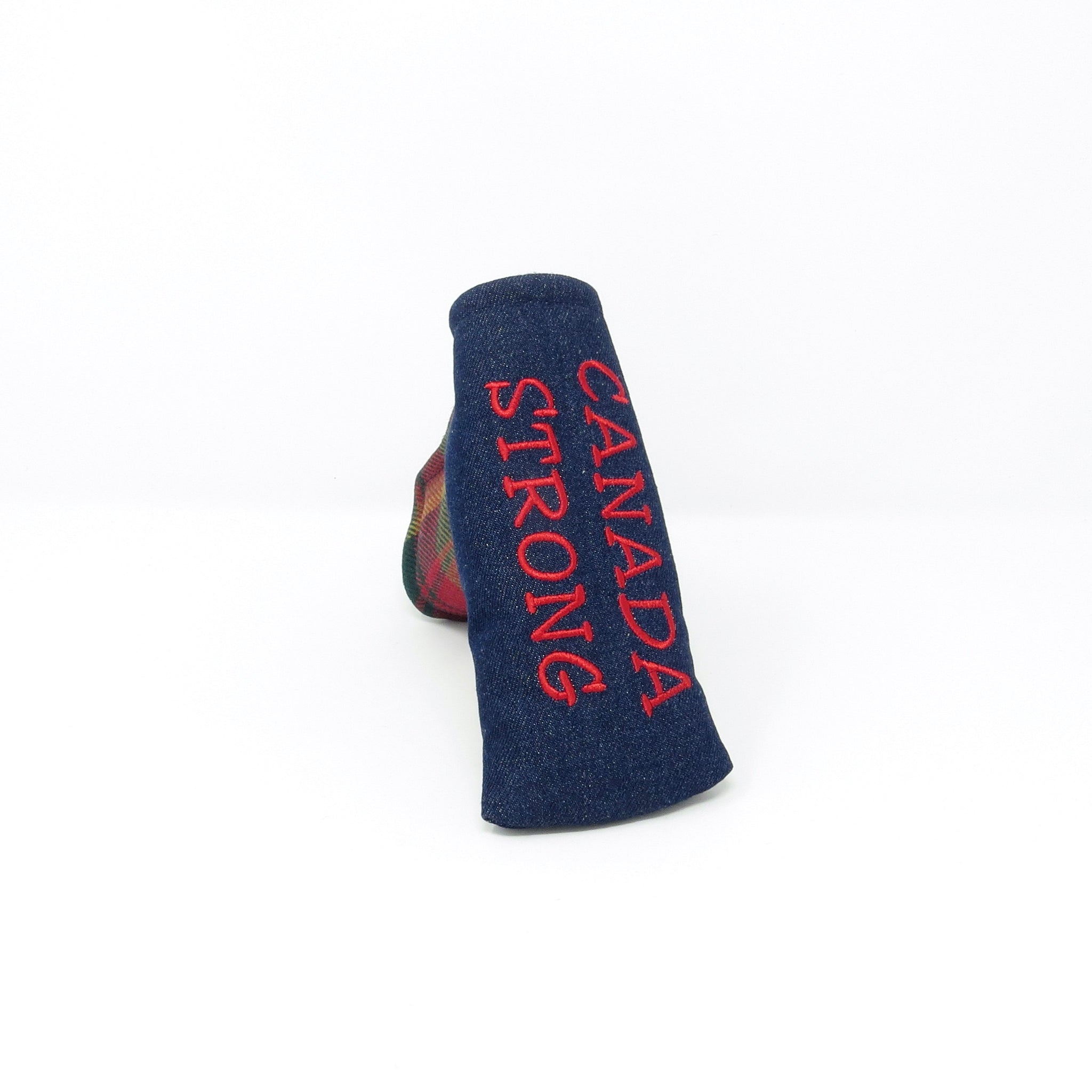 Putter Cover, Half-Mallet - CANADA MAPLE Tartan & Denim