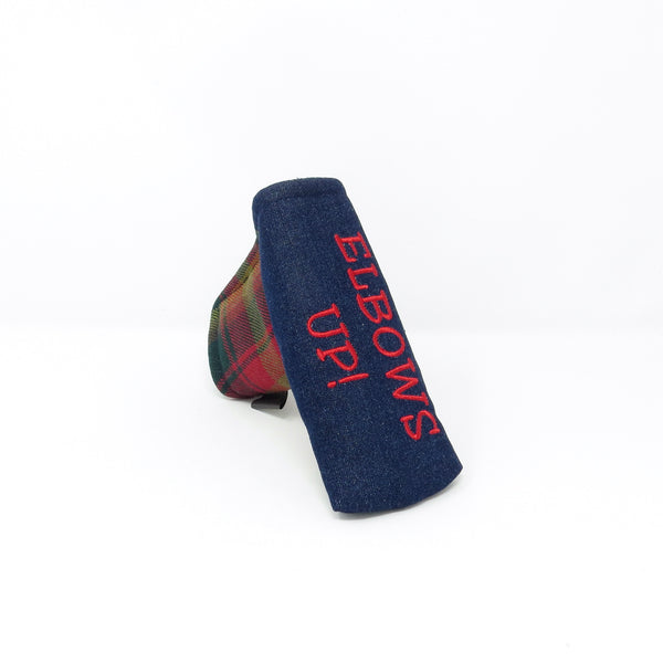 Putter Cover, Half-Mallet - CANADA MAPLE Tartan & Denim