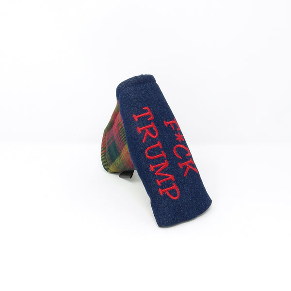 Putter Cover, Half-Mallet - CANADA MAPLE Tartan & Denim
