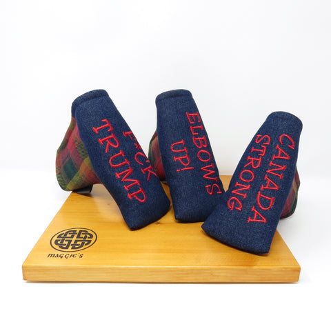 Putter Cover, Blade - CANADA MAPLE Tartan & Denim