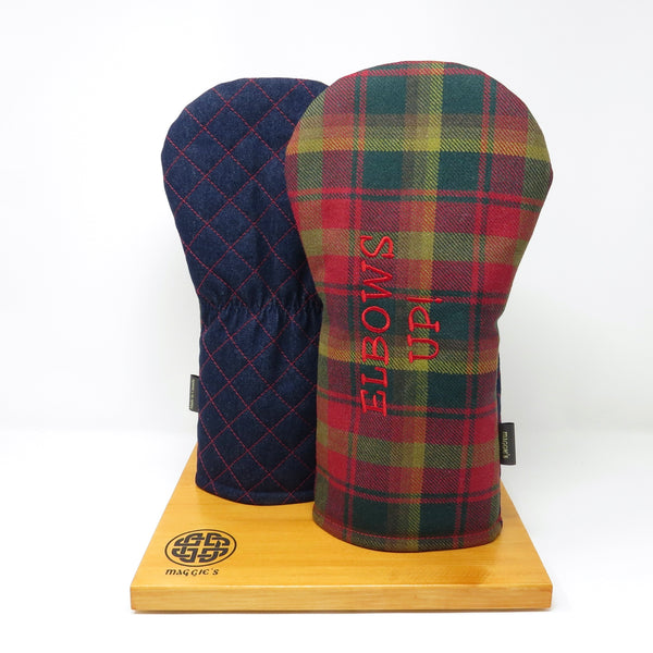 Keyhole Driver Headcover, Canada Maple Tartan & Denim with Red Stitching