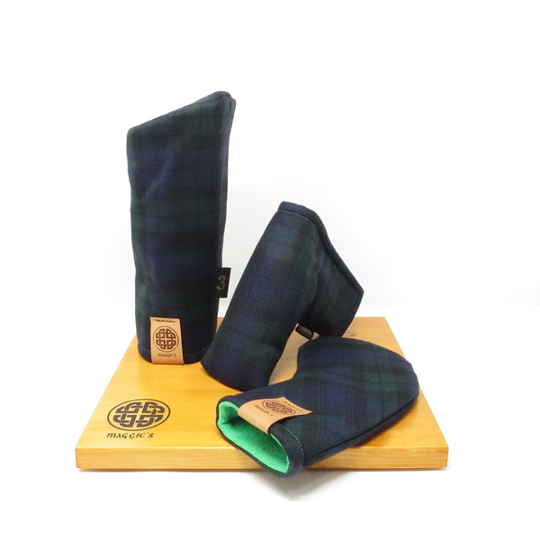 Black Watch Tartan Set - Fairway Wood, Hybrid & Putter Covers
