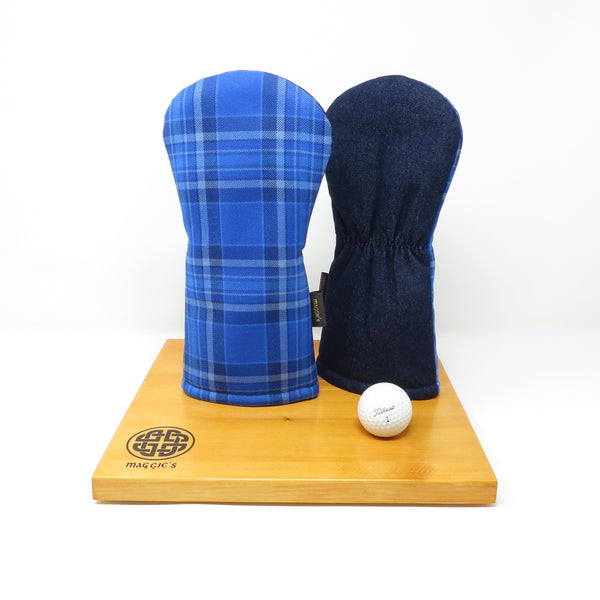 Keyhole Fairway Wood Headcover, Skye Blue Tartan