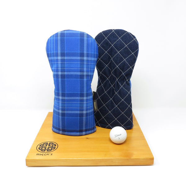 Keyhole Fairway Wood Headcover, Skye Blue Tartan