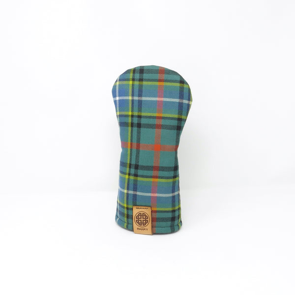 Keyhole Fairway Wood Headcover, Bissett Tartan with Top-Stitched Denim Back
