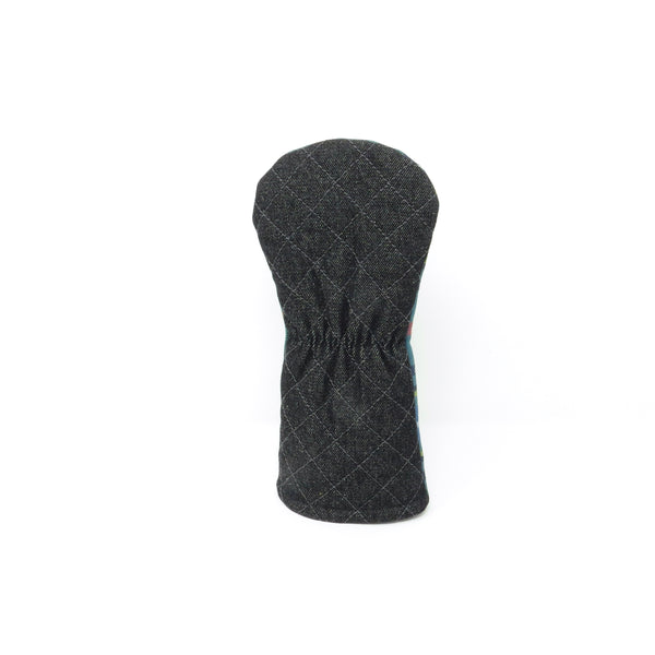 Keyhole Fairway Wood Headcover, Bissett Tartan with Top-Stitched Denim Back