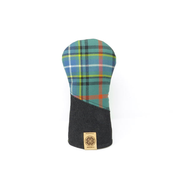 Keyhole Fairway Wood Headcover, Black Denim with Bissett