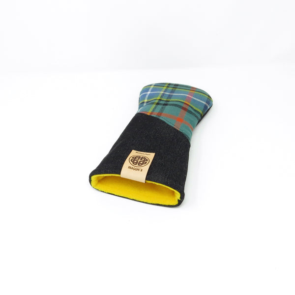 Keyhole Fairway Wood Headcover, Black Denim with Bissett