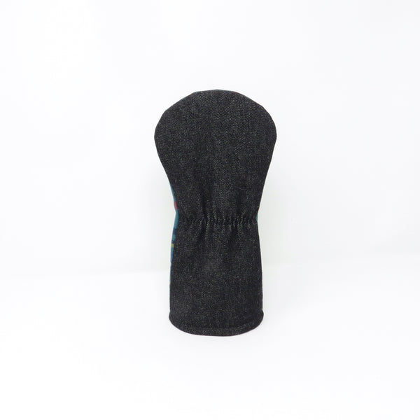 Keyhole Fairway Wood Headcover, Bissett Tartan with Denim Back