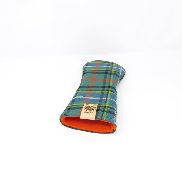Keyhole Fairway Wood Headcover, Bissett Tartan with Denim Back